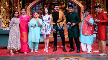 Photos: Divya Khosla Kumar promotes her song Teri Aankhon Mein on The Kapil Sharma Show with Darshan Raval