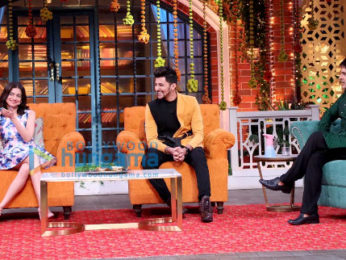 Photos: Divya Khosla Kumar promotes her song Teri Aankhon Mein on The Kapil Sharma Show with Darshan Raval