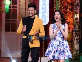 Photos: Divya Khosla Kumar promotes her song Teri Aankhon Mein on The Kapil Sharma Show with Darshan Raval