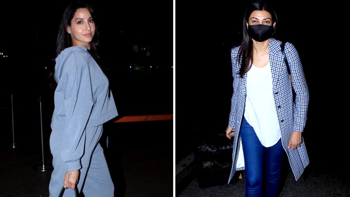 SPOTTED – Nora Fatehi and Sushmita Sen with family at Airport