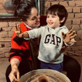 Kareena Kapoor Khan and Taimur try their hand at pottery; the little one is amused and happy