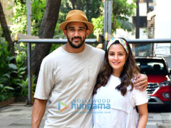 Photos: Anita Hassanandani and husband Rohit Reddy leave for Alibaug