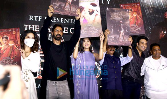 Photos: Arjun Rampal, Sunny Leone and others spotted at the poster launch of his film ‘The Battle of Bhima Koregaon’