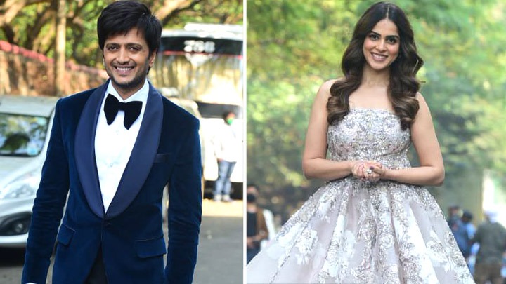 Riteish Deshmukh and Genelia Dsouza at Filmcity for show