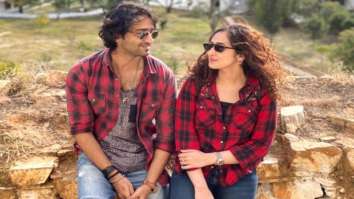 Shaheer Sheikh and wife Ruchikaa Kapoor twin in plaid shirts on their honeymoon in Bhutan