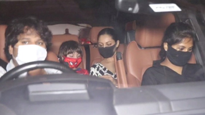 Shweta Nanda & Gauri Khan with AbRam Khan spotted at Karan Johar’s house, Bandra
