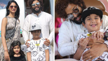 Allu Arjun shares candid moments from inside their chartered flight as he heads to Udaipur with his family