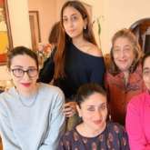 Kareena Kapoor Khan poses with Karisma Kapoor and family during a quiet Saturday lunch