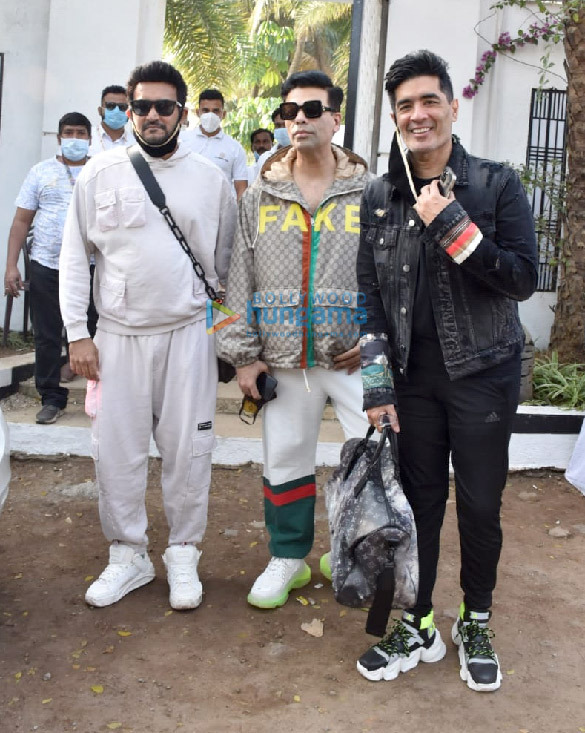 Photos: Karan Johar, Manish Malhotra, Shashank Khaitan spotted leaving Varun Dhawan’s wedding venue