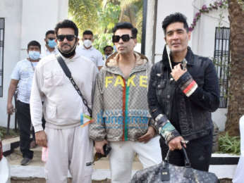 Photos: Karan Johar, Manish Malhotra, Shashank Khaitan spotted leaving the Varun Dhawan's wedding venue