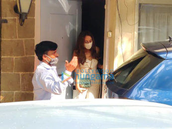 Photos: Natasha Dalal leaves with her family left for Alibaug
