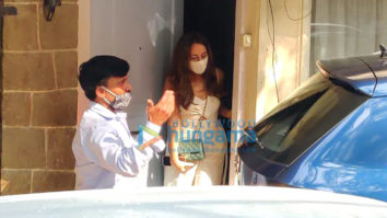 Photos: Natasha Dalal leaves with her family left for Alibaug