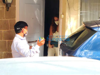 Photos: Natasha Dalal leaves with her family left for Alibaug