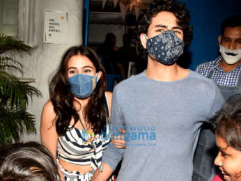 Photos: Sara Ali Khan, Ibrahim Ali Khan snapped at Olive Bar in Khar