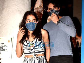 Photos: Sara Ali Khan, Ibrahim Ali Khan snapped at Olive Bar in Khar