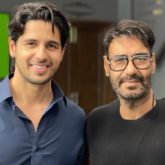 Sidharth Malhotra meets Ajay Devgn on the sets of Mayday