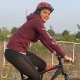 Rakul Preet Singh gives major fitness goals as she cycles for 12 km to reach the sets of MayDay; watch