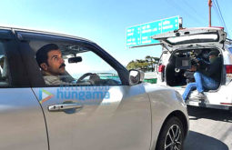 On the sets of the movie Badhaai Do