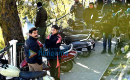 On the sets of the movie Badhaai Do
