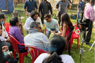 On The Sets from the movie Suswagatam Khushamadeed