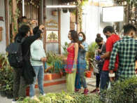 On The Sets Of The Movie Suswagatam Khushamadeed