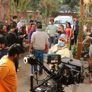 On The Sets Of The Movie Suswagatam Khushamadeed