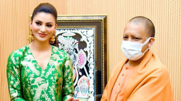 Urvashi Rautela meets CM Yogi Adityanath during the shoot of Inspector Avinash in Lucknow