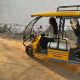 Janhvi Kapoor enjoys driving an electric rickshaw on the sets of Good Luck Jerry, watch video