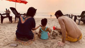 PICTURE PERFECT: Barun Sobti poses with wife and daughter at a beach leaving the fans in awe of them