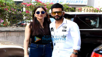 Photos: Rahul Vaidya with girlfriend Disha Parmar at Frames Production house