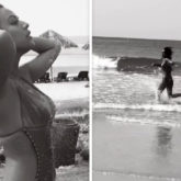 Nia Sharma running on the beach in a bikini is giving fans the Baywatch vibes;watch