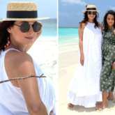 Dia Mirza vacations with her husband Vaibhav Rekhi in Maldives; strikes a pose with step-daughter