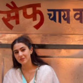 Sara Ali Khan poses in front of a tea stall named 'Saif Chai Wala'; showers love on Saif Ali Khan