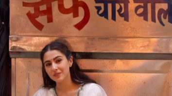 Sara Ali Khan poses in front of a tea stall named ‘Saif Chai Wala’; showers love on Saif Ali Khan