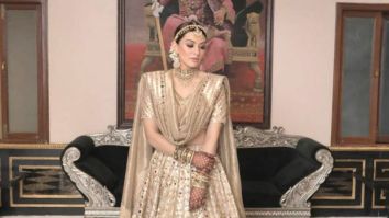 Hansika Motwani glows in golden lehenga at her brother’s wedding