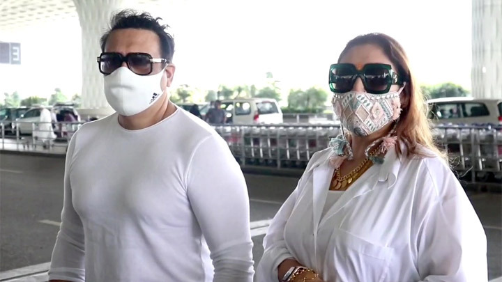 Spotted – Janhvi Kapoor, Govinda and his wife Sunita at Airport