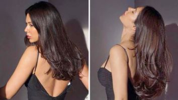 Sonam Bajwa makes a statement in chic black bodycon dress with thigh-high slit