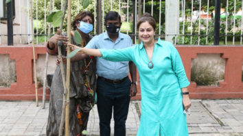 BMC Asst Comm Vishvas Mote brings together animal activists Ayesha Jhulka and Anusha Srinivasan Iyer in tree plantation to Make Earth Green Again