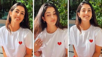 Navya Naveli Nanda pairs a basic white top with red track pants