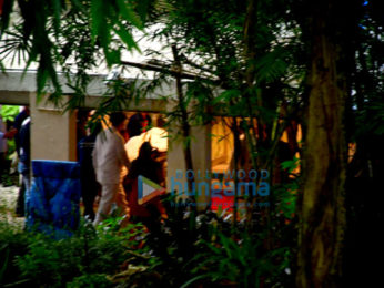Photos: Saira Banu brings Dilip Kumar's body home for last rites