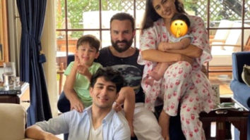 Sara Ali Khan poses with father Saif Ali Khan and brothers Ibrahim Ali Khan, Taimur Ali Khan, and Jeh Ali Khan as she celebrates Eid