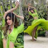 Mouni Roy looks dreamy in a green flowy dress