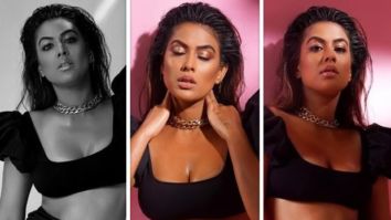 Nia Sharma raises the temperature in sexy black crop top and mini skirt