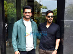 Photos: Ajay Devgn and Sharad Kelkar snapped promoting his film Bhuj – The Pride of India