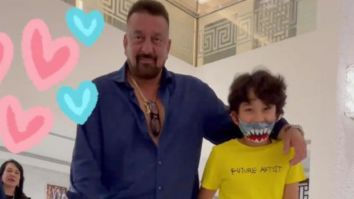 Sanjay Dutt and Shahraan walk arm in arm while Maanayata captures their cute video