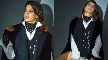 Jacqueline Fernandez gives the boss lady vibes as she stuns in an oversized blazer dress