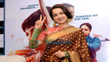 Photos: Kangana Ranaut snapped at the press conference for Thalaivii in New Delhi