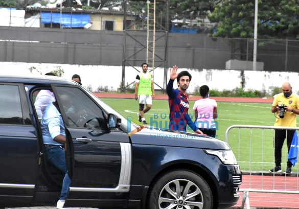 Photos: Ranbir Kapoor and others snapped playing football Photos: Ranbir Kapoor and others snapped playing football
