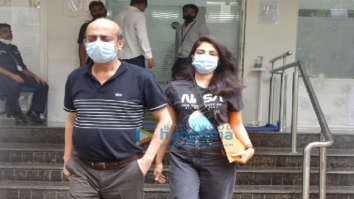 Photos: Rhea Chakraborty and her father spotted at HDFC Bank in Bandra