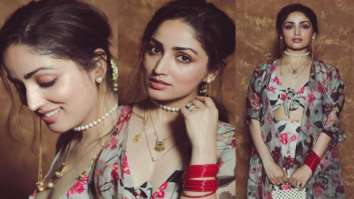 Yami Gautam looks mesmerising in a beautiful floral printed skirt and blouse styled with a matching coat